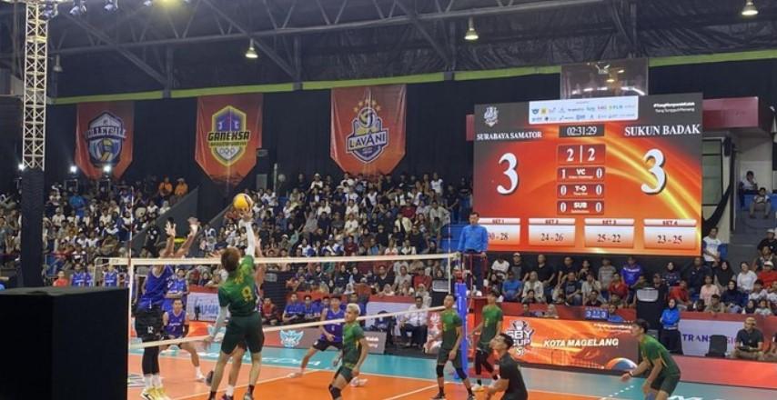 Sukun Badak Kalahkan Surabaya Samator 3-2