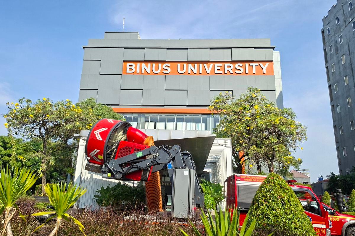 Asap Tebal Kebakaran BINUS Kemanggisan Saat Mahasiswa Belum Beraktivitas