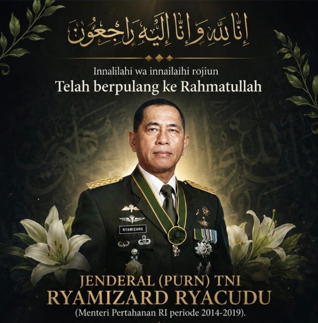Tinggalkan Jejak Penguatan Bela Negara, Almarhum Menhan Ryamizard Ryacudu Disemayamkan di Cikeas