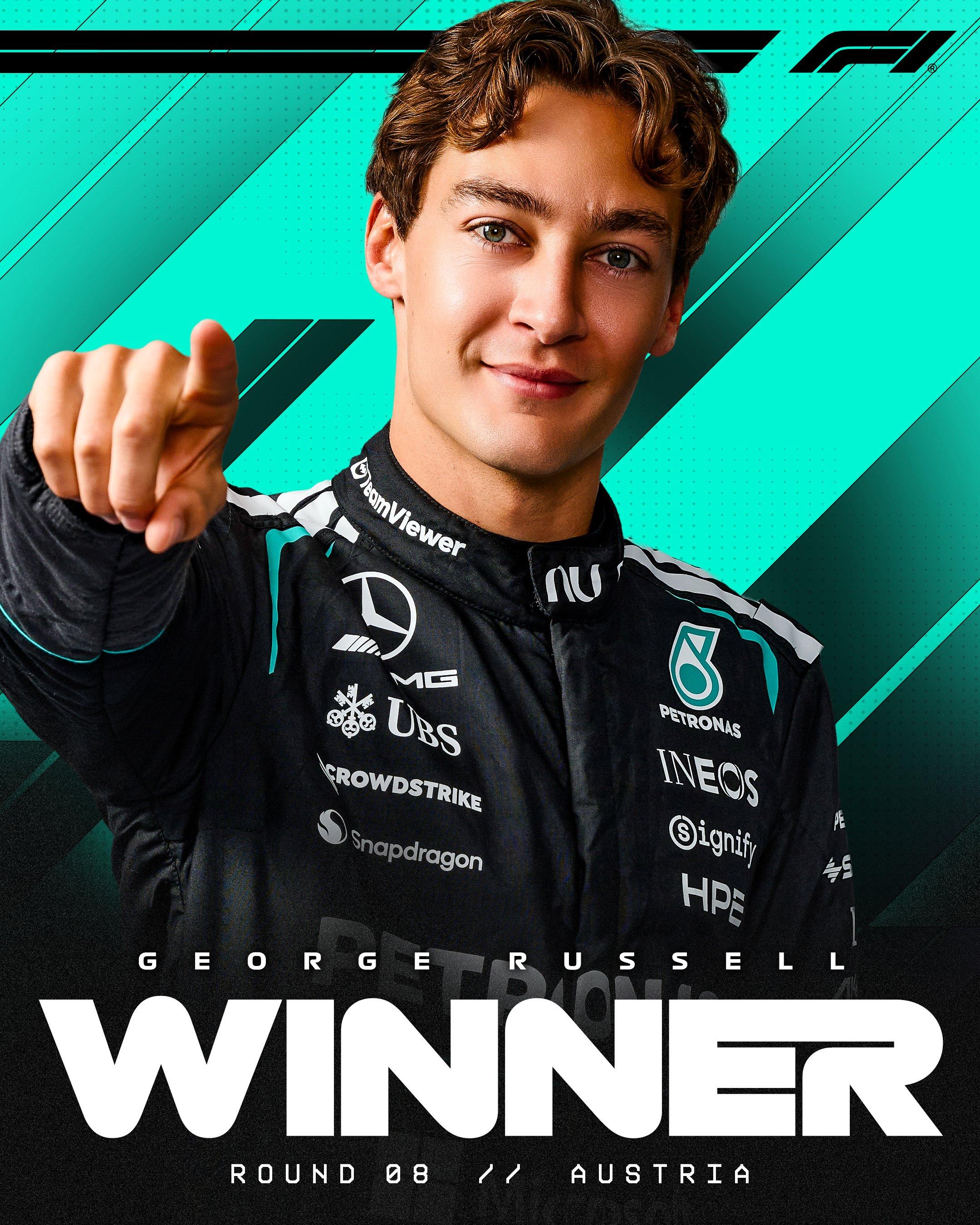 George Russell Menangi GP Austria 2026, Tahan Serangan Max Verstappen hingga Garis Finis