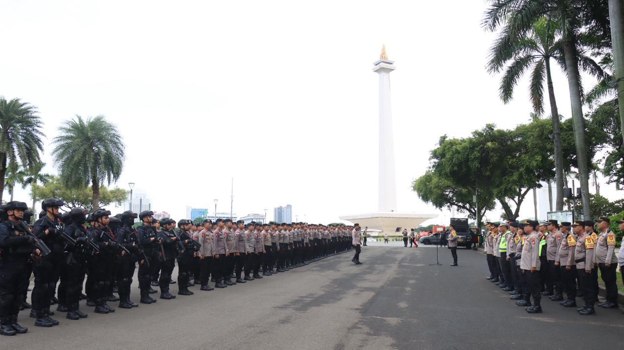 Jelang HUT Ke-81 RI, Ribuan Personel Amankan Dzikir Kebangsaan di Monas