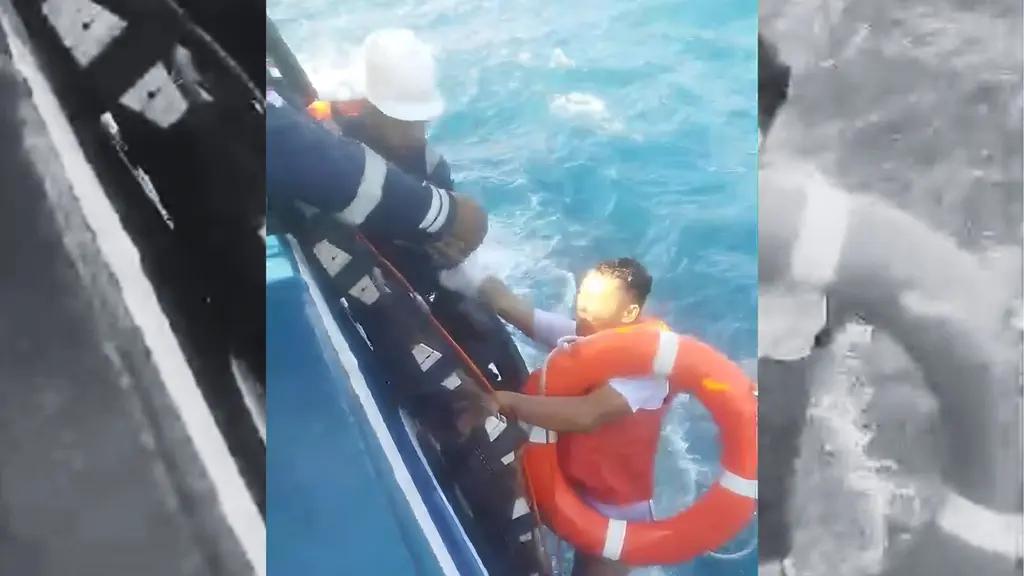 Kapal TB Hasnur 26 Evakuasi 66 Korban Kebakaran KMP Mutiara Sentosa 2 di Perairan Madura