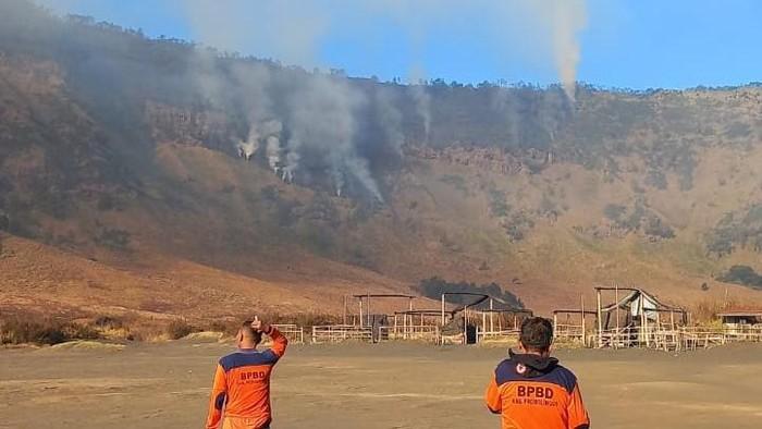Kebakaran Hutan Bromo Belum Padam, Medan Curam Hambat Upaya Pemadaman