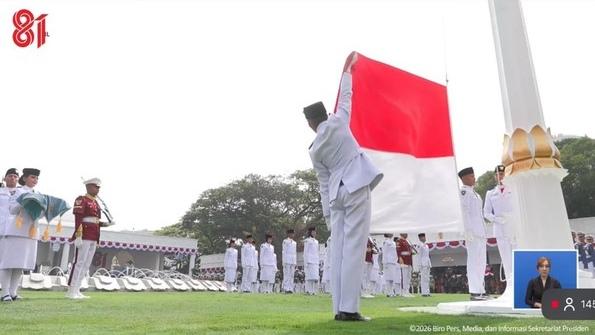 Tim "Indonesia Berdaulat" Sukses Kibarkan Sang Merah Putih di Istana Merdeka