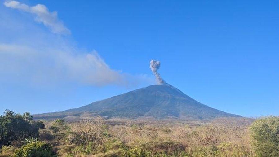 Gunung Ili Lewotolok Meletus, Kolom Abu 600 Meter Mengarah Tenggara