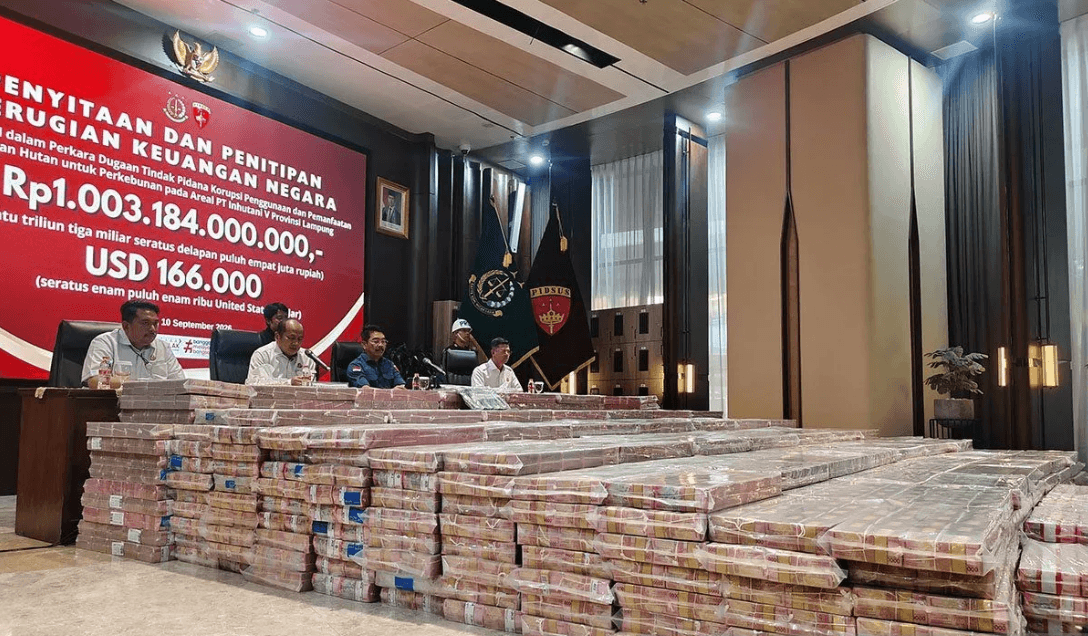 Kejagung Sita Rp1,003 Triliun dari PT PSMI Terkait Dugaan Korupsi Hutan di Lampung