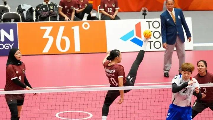 Kalahkan Jepang 2-0, Sepak Takraw Putri Indonesia Sabet Perunggu