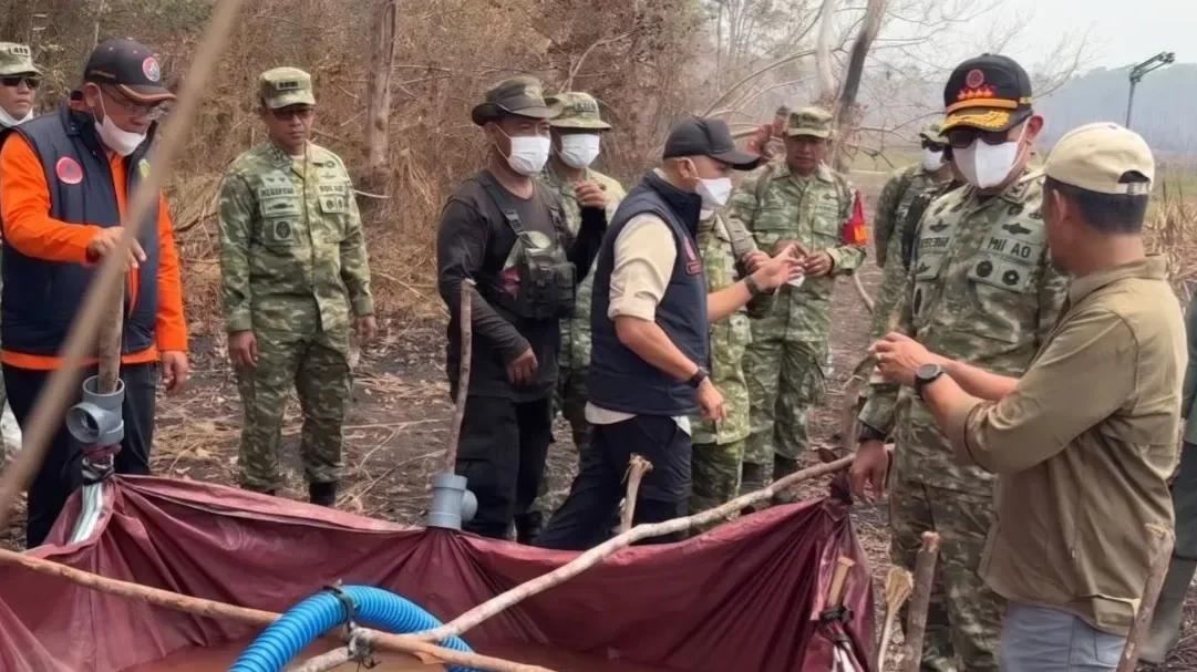 BNPB Bersama Tim Gabungan Terus Intensifkan Penanggulangan Kebakaran Hutan Taman Nasional Way Kambas