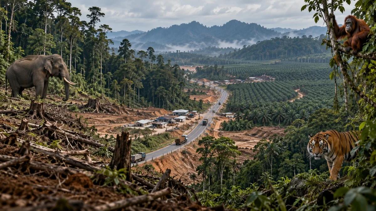 Ketika Hutan Terbelah, Satwa Sumatra Kehilangan Jalan Pulang