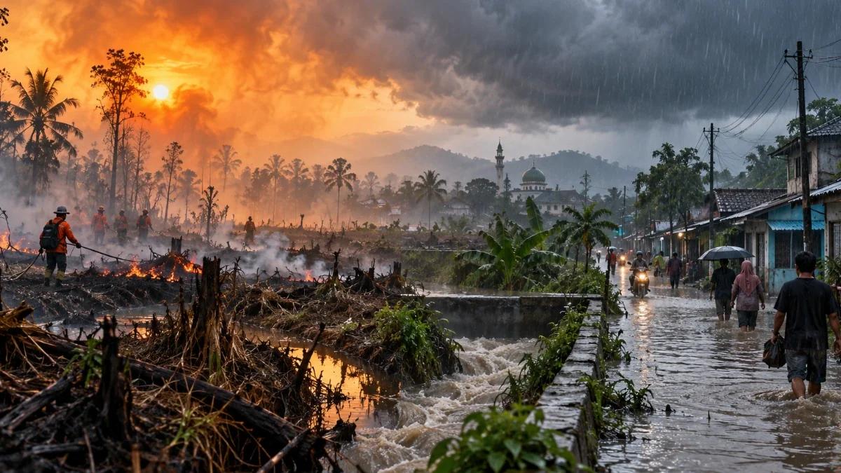 Api Belum Padam, Hujan Mulai Datang: Indonesia Menghadapi Dua Ancaman Sekaligus